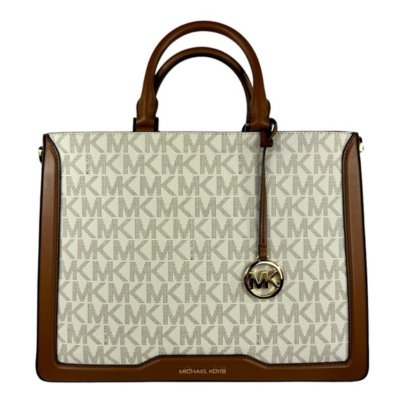 Michael Kors Jessie Vanilla Luggage Large Tote - Picture 2 of 16